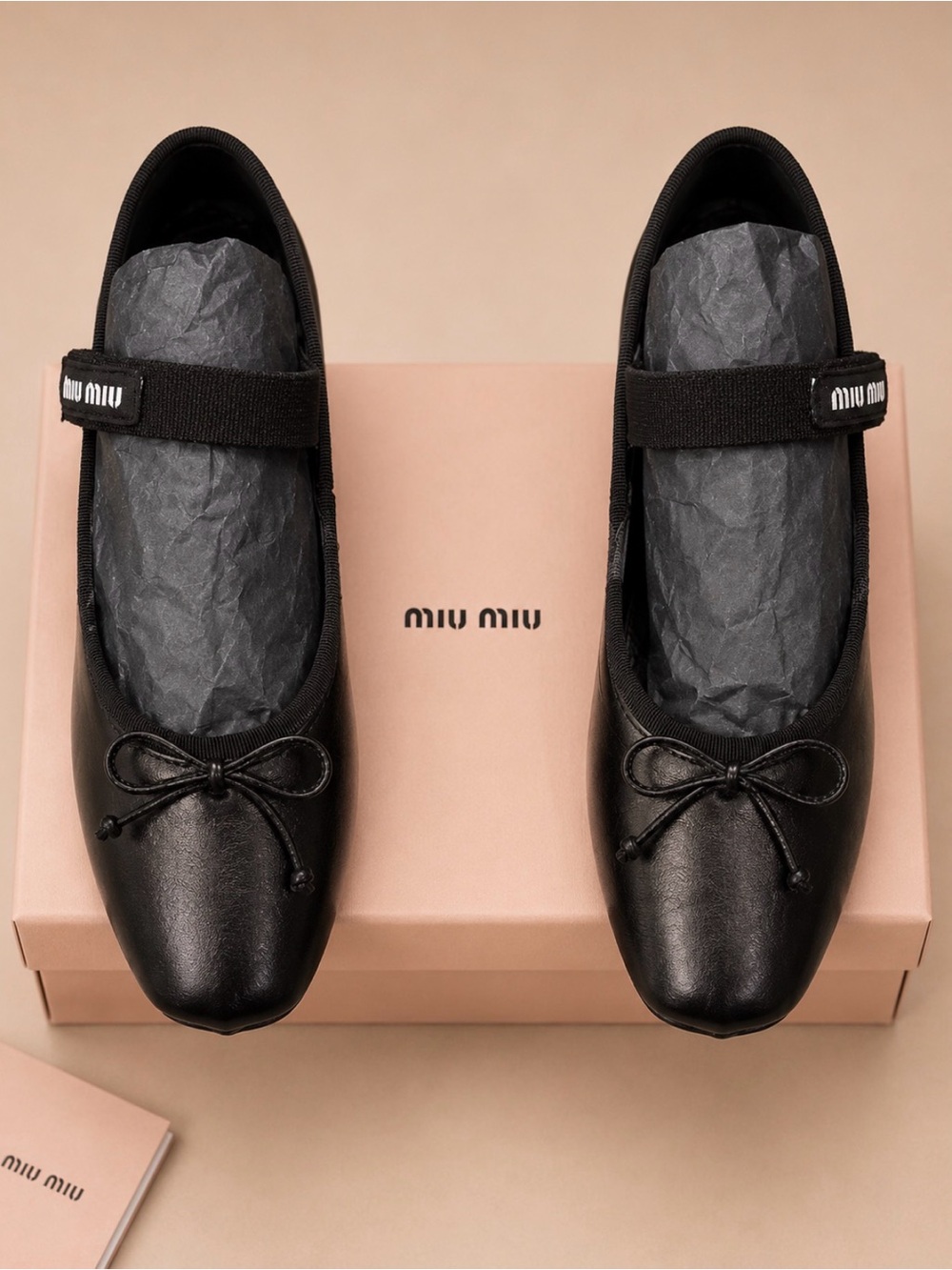 🔥NWT Miu Miu Leather Ballet Flats | 100% Authentic 🔥